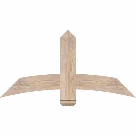 Ekena Millwork Bellingham Smooth Timber Gable Bracket, Douglas Fir, 48"W x 24"H x 1 1/2"D x 5 1/2"F, 12/12 Pitch GBW048X24X0206BEL00SDF